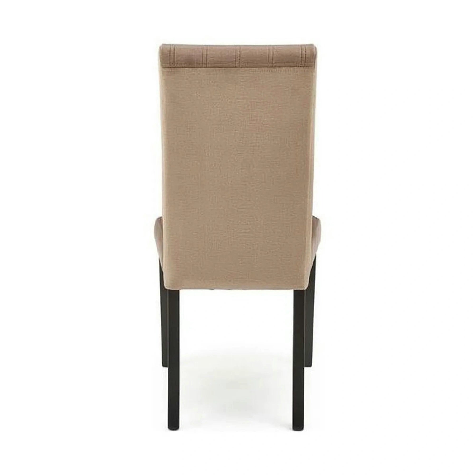 Scaun DIEGO 2, bej/negru, stofa catifelata/lemn de fag, 47x59x99 cm