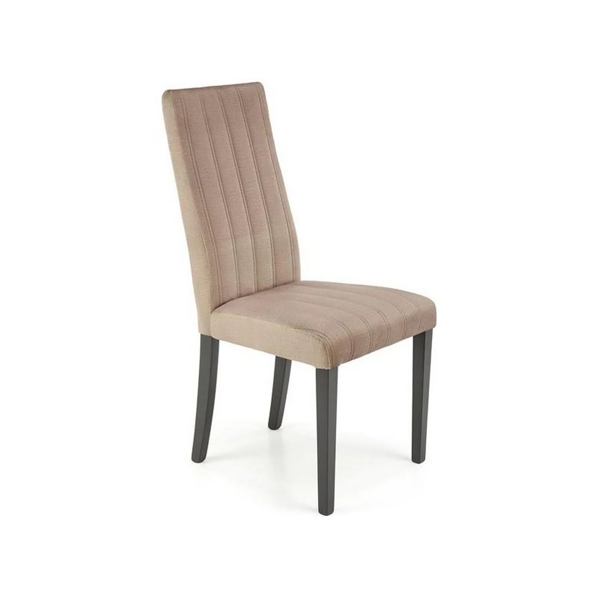 Scaun DIEGO 2, bej/negru, stofa catifelata/lemn de fag, 47x59x99 cm