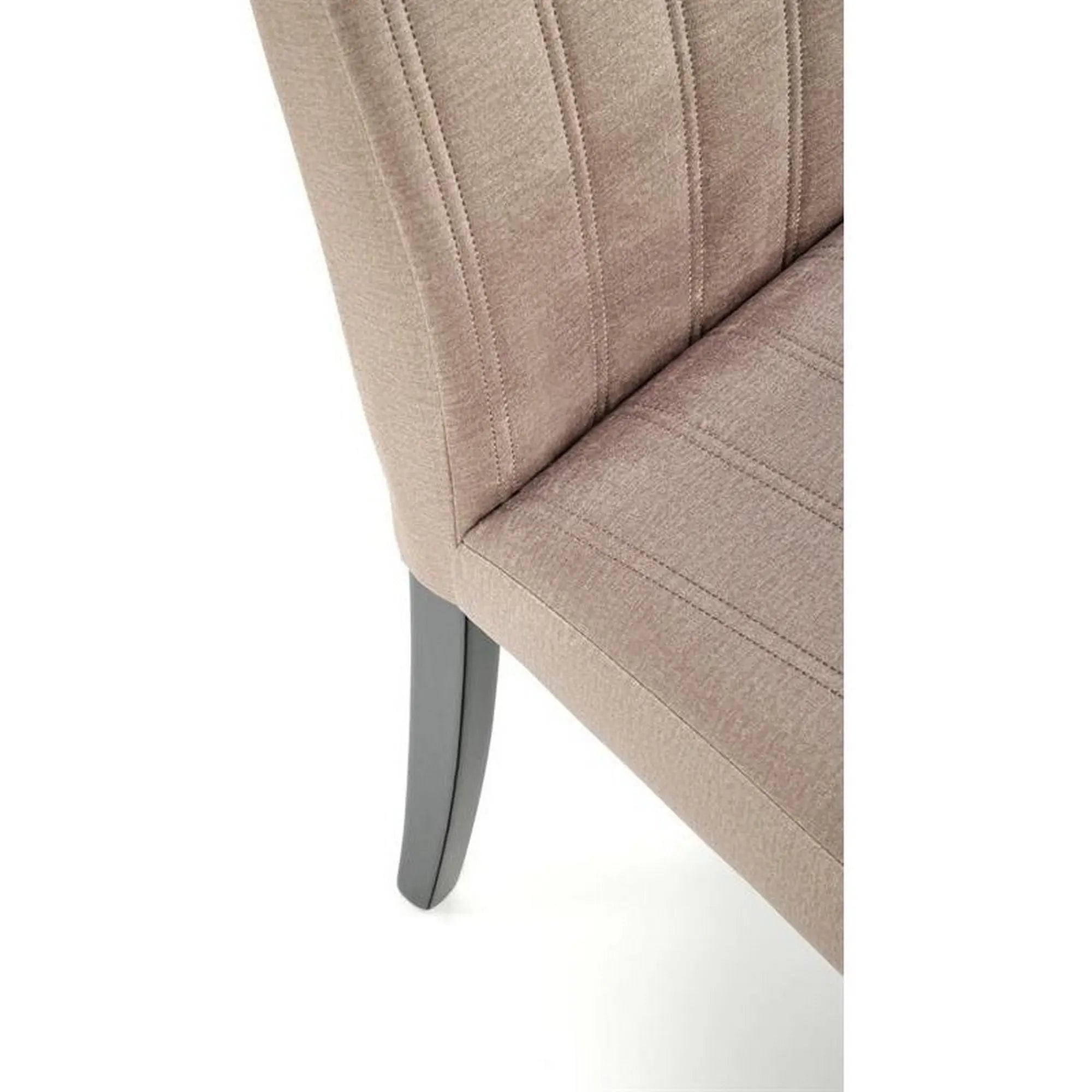 Scaun DIEGO 2, bej/negru, stofa catifelata/lemn de fag, 47x59x99 cm