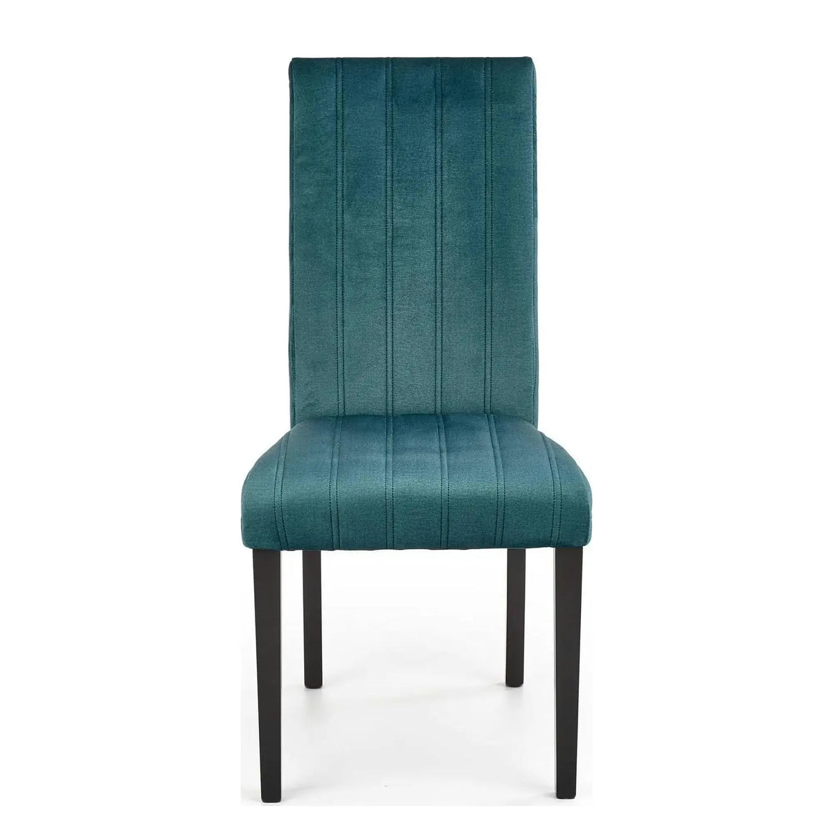 Scaun DIEGO 2, negru/verde, stofa catifelata/lemn de fag, 47x59x99 cm