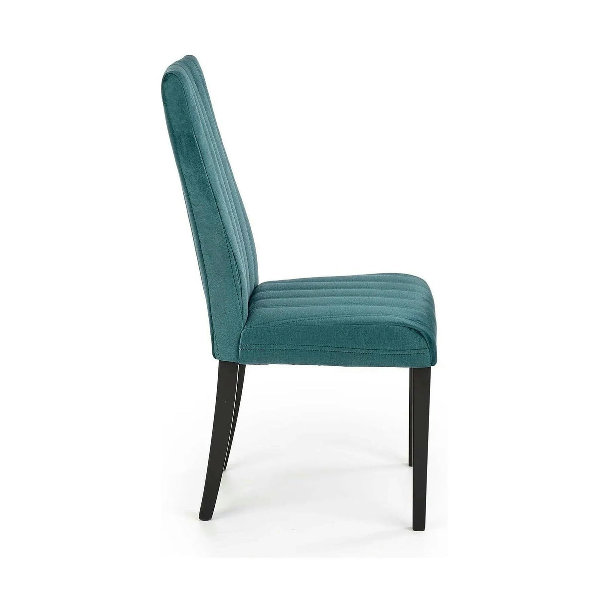 Scaun DIEGO 2, negru/verde, stofa catifelata/lemn de fag, 47x59x99 cm