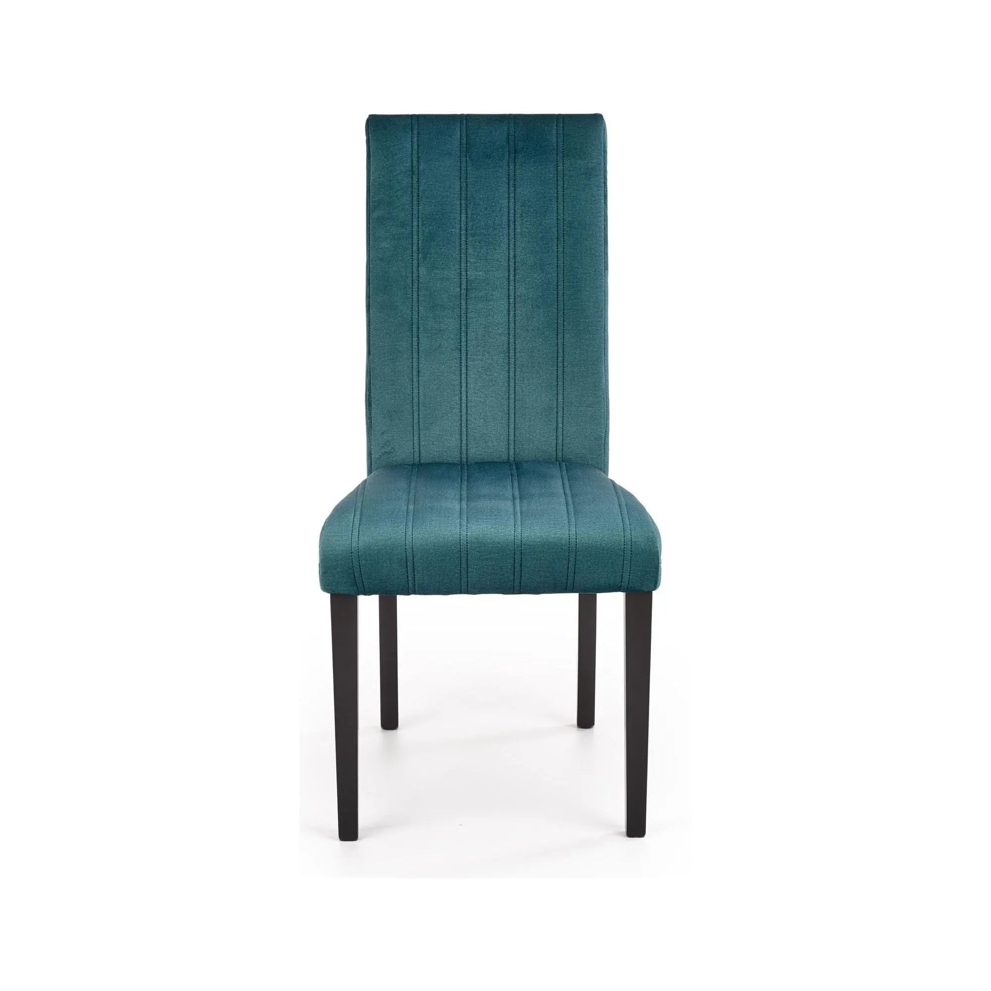 Scaun DIEGO 2, negru/verde, stofa catifelata/lemn de fag, 47x59x99 cm