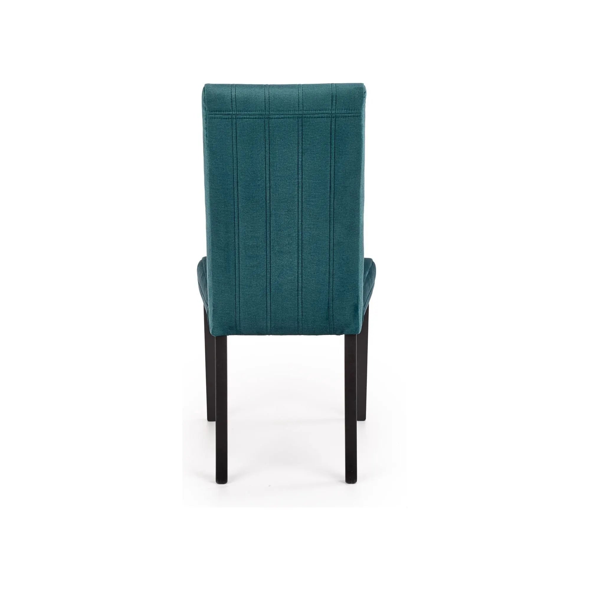 Scaun DIEGO 2, negru/verde, stofa catifelata/lemn de fag, 47x59x99 cm