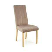 Scaun DIEGO 3, bej/stejar, stofa catifelata/lemn de fag, 47x59x99 cm