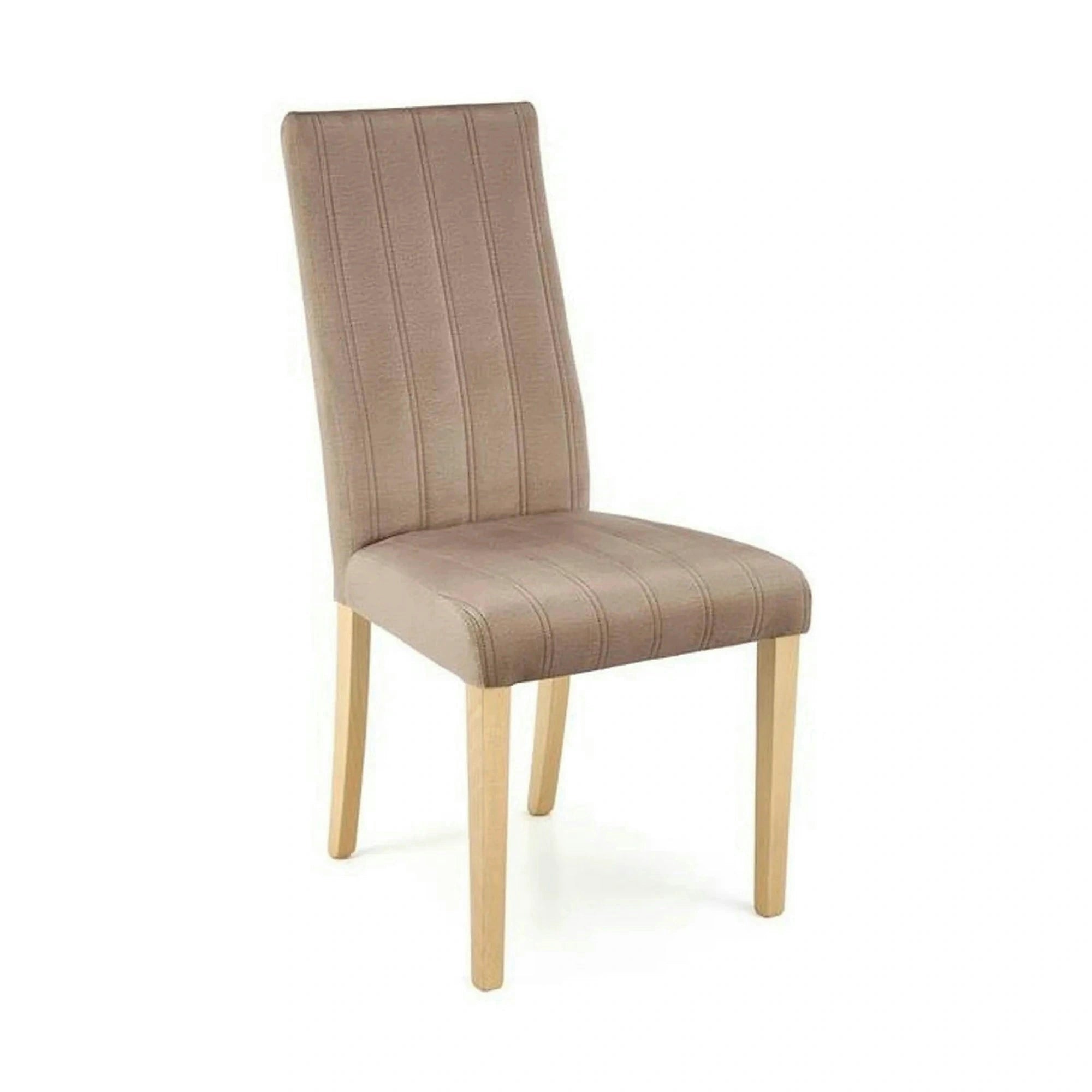 Scaun DIEGO 3, bej/stejar, stofa catifelata/lemn de fag, 47x59x99 cm