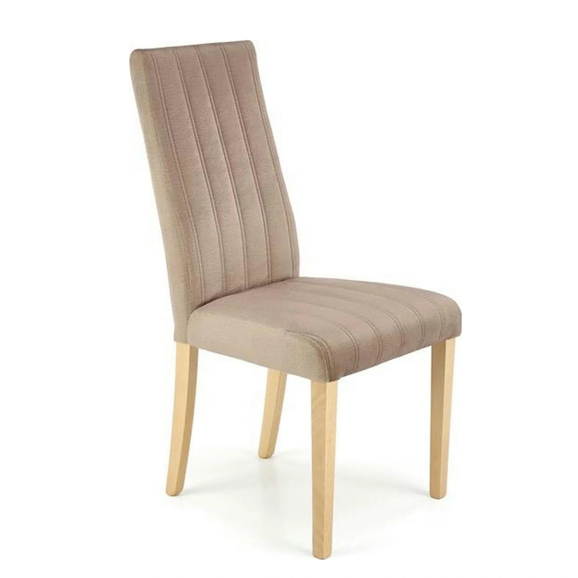 Scaun DIEGO 3, bej/stejar, stofa catifelata/lemn de fag, 47x59x99 cm
