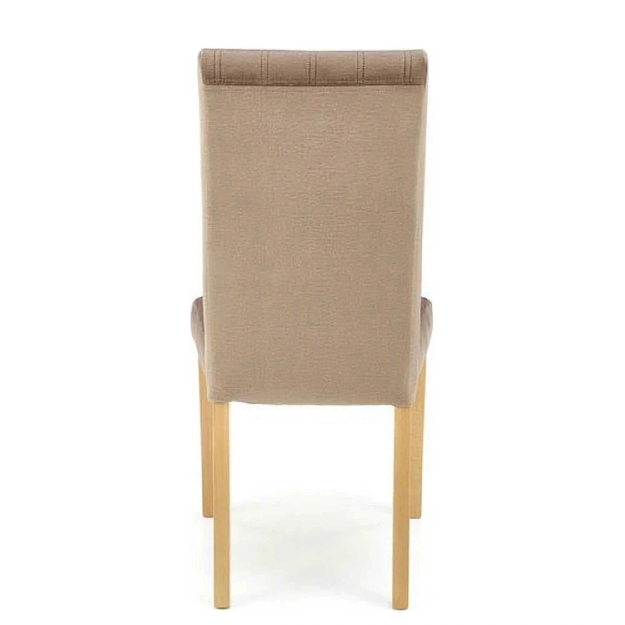 Scaun DIEGO 3, bej/stejar, stofa catifelata/lemn de fag, 47x59x99 cm