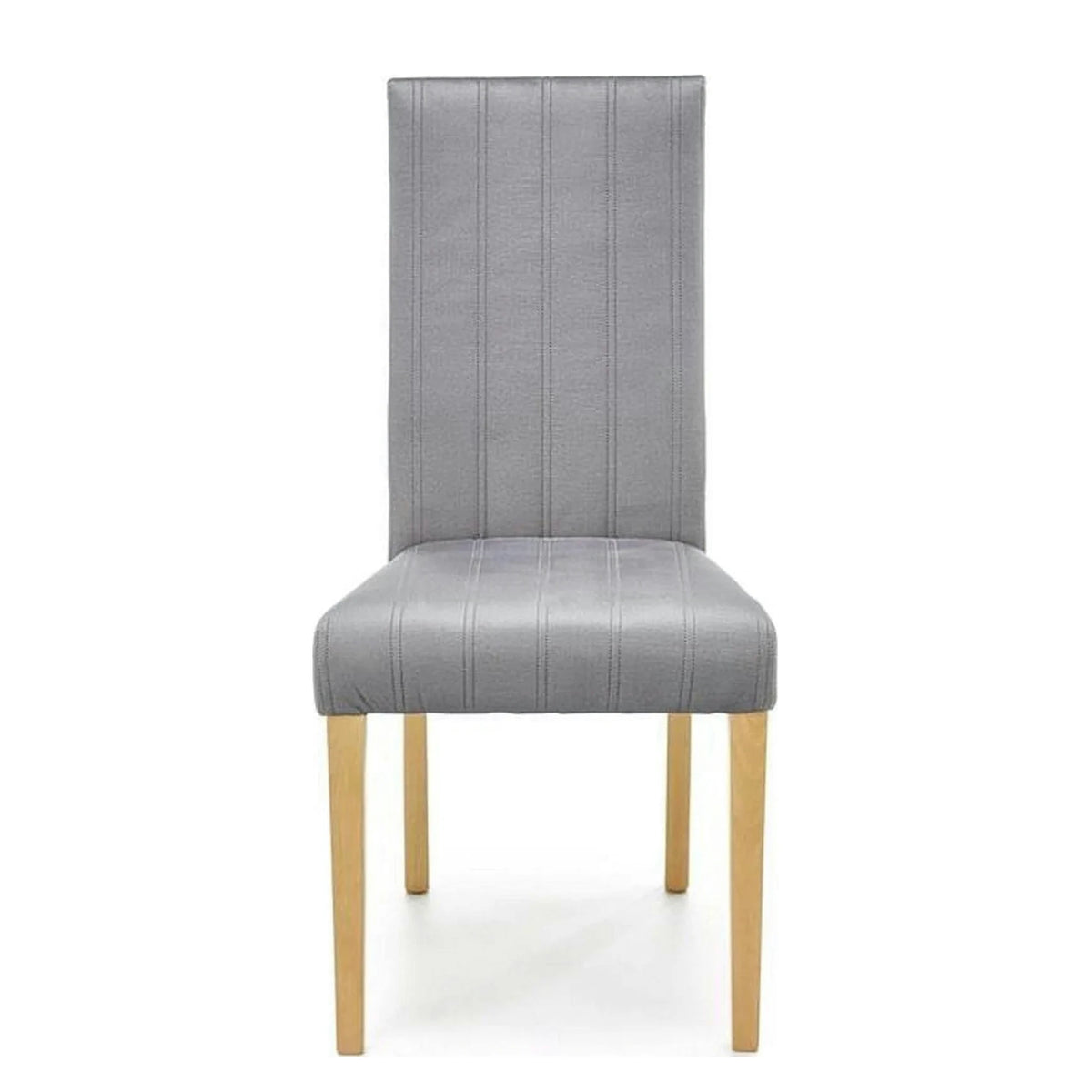 Scaun DIEGO 3,  gri deschis/stejar miere, stofa catifelata/lemn de fag, 47x59x99 cm