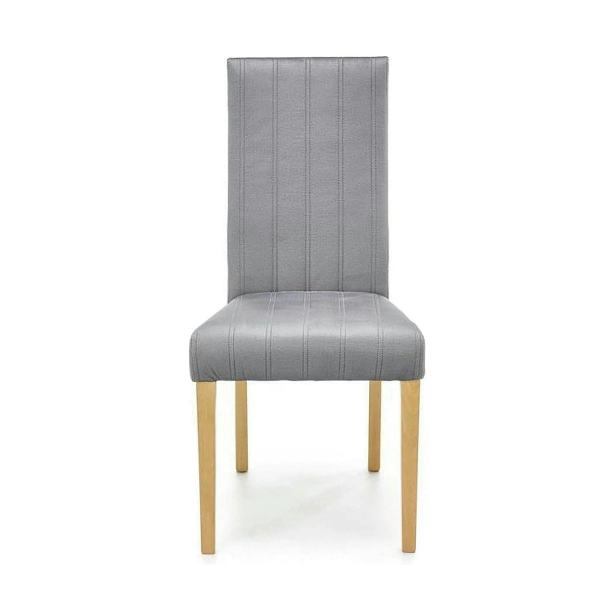 Scaun DIEGO 3,  gri deschis/stejar miere, stofa catifelata/lemn de fag, 47x59x99 cm