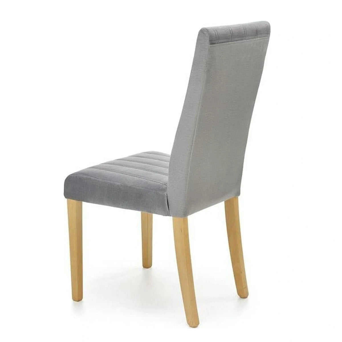 Scaun DIEGO 3,  gri deschis/stejar miere, stofa catifelata/lemn de fag, 47x59x99 cm