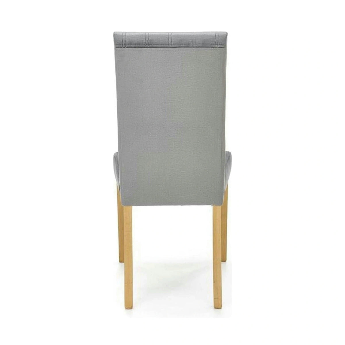 Scaun DIEGO 3,  gri deschis/stejar miere, stofa catifelata/lemn de fag, 47x59x99 cm