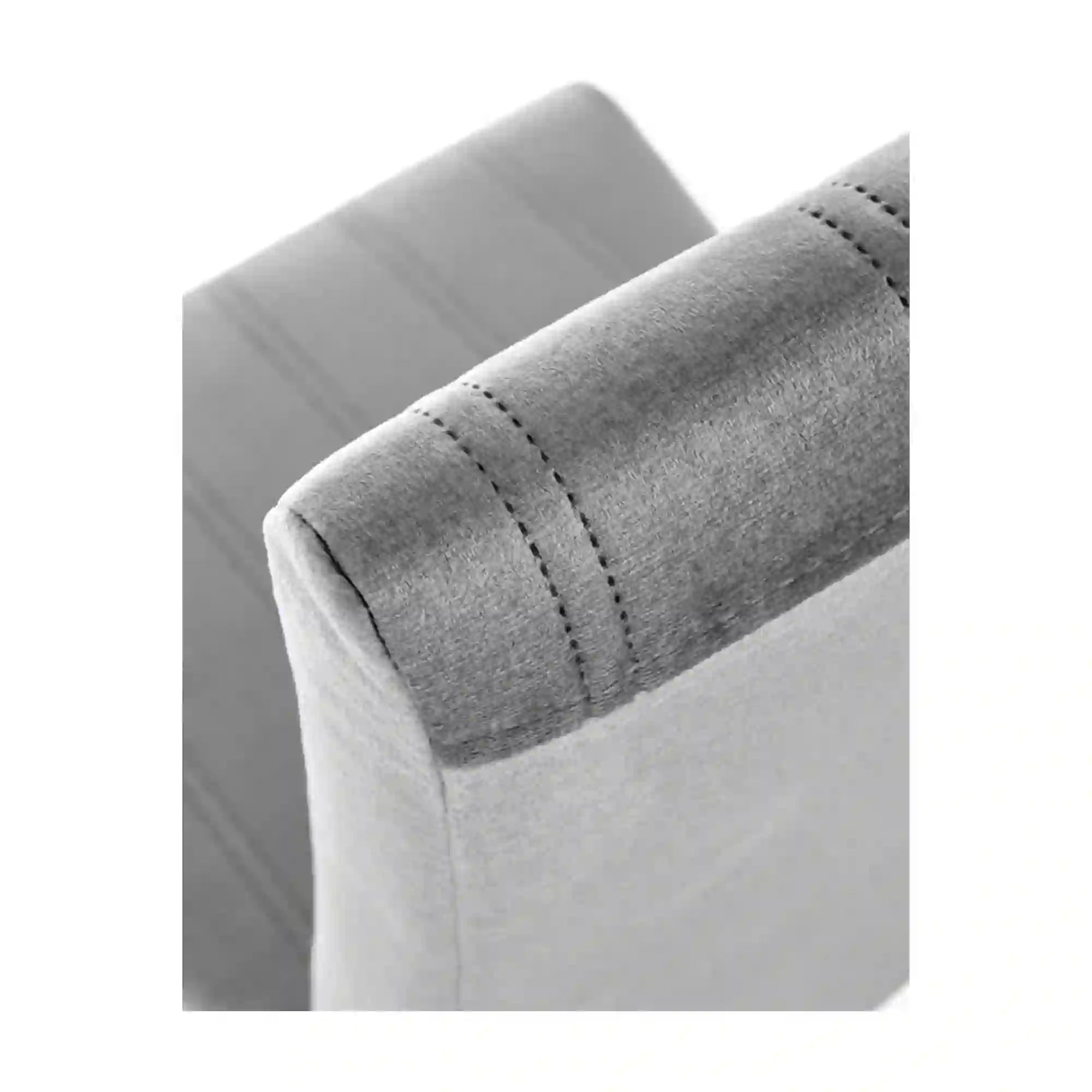 Scaun DIEGO 3,  gri deschis/stejar miere, stofa catifelata/lemn de fag, 47x59x99 cm