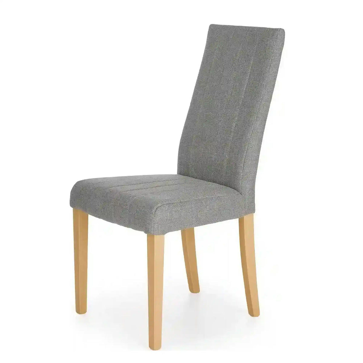 Scaun DIEGO, gri/stejar miere, stofa clasica/lemn de fag, 47x59x99 cm