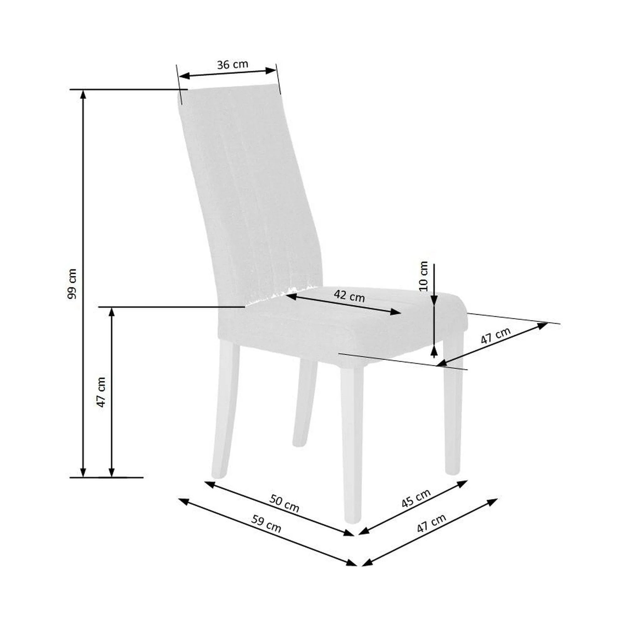 Scaun DIEGO, gri/stejar miere, stofa clasica/lemn de fag, 47x59x99 cm