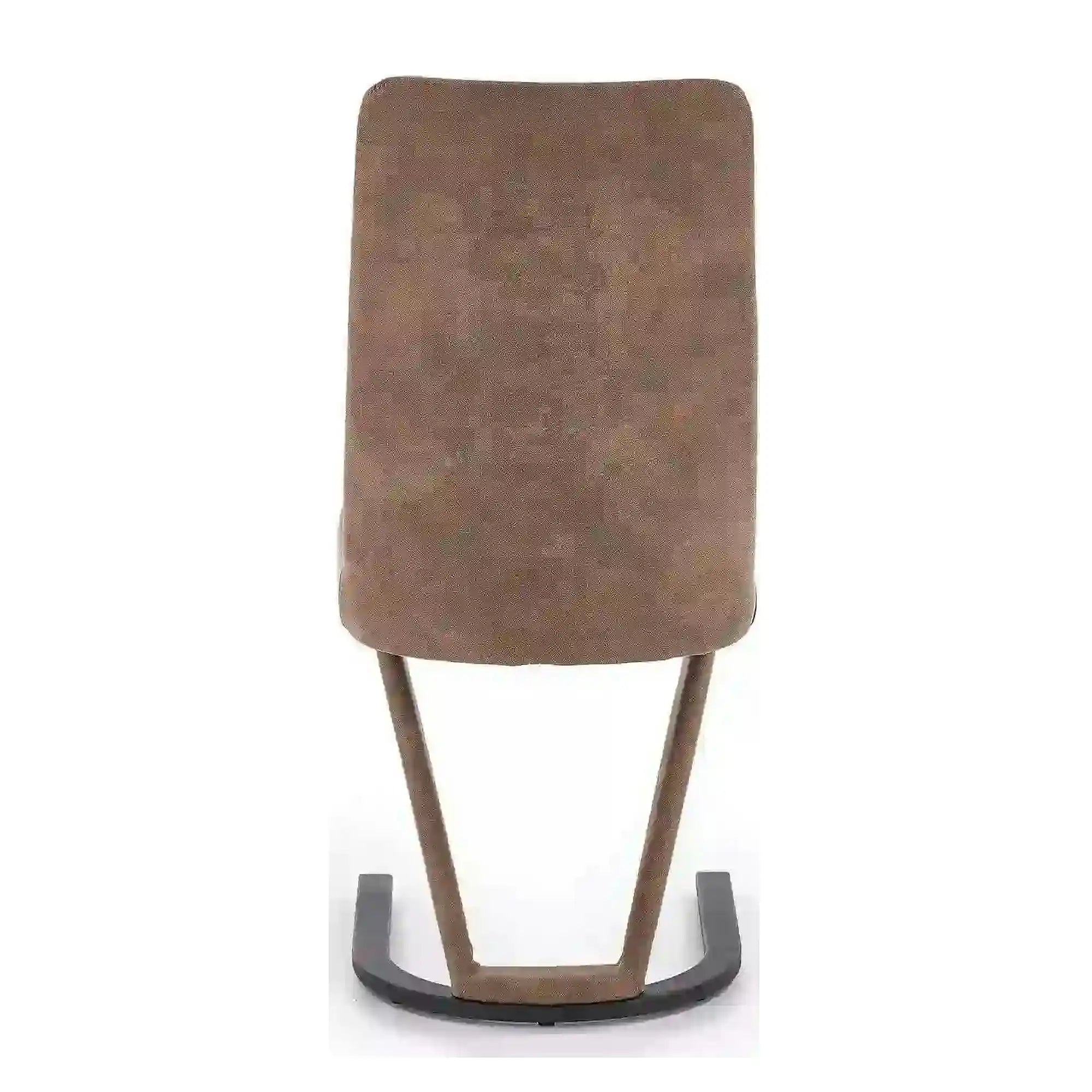 Scaun dining maro K338, maro/negru, piele ecologica/metal, 46X61X98 CM