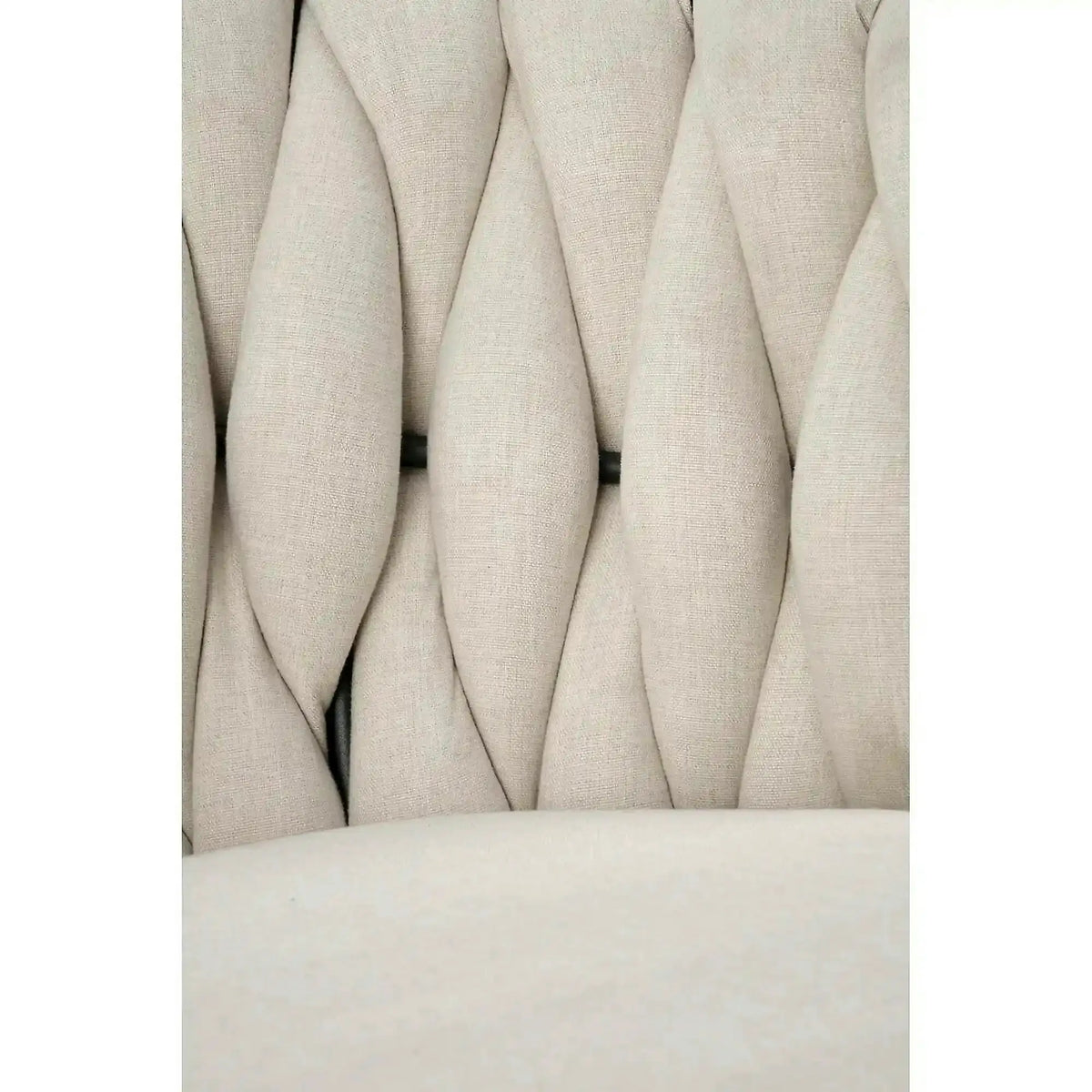 Scaun dining modern K516, bej/negru, stofa clasica/otel, 57x60x79 cm