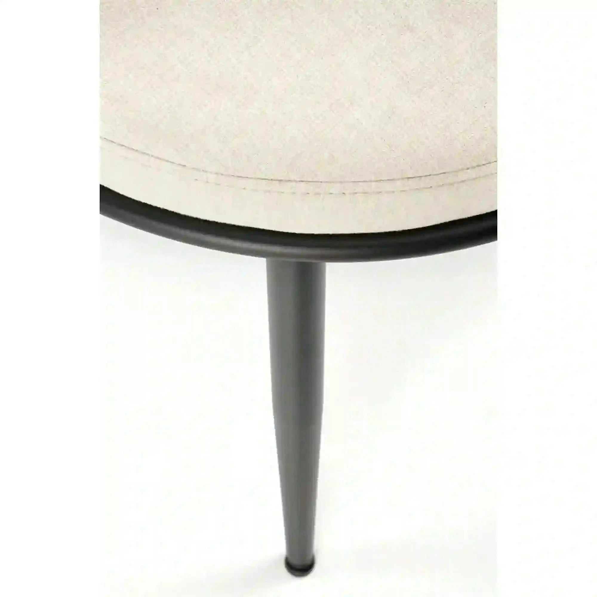 Scaun dining modern K516, bej/negru, stofa clasica/otel, 57x60x79 cm