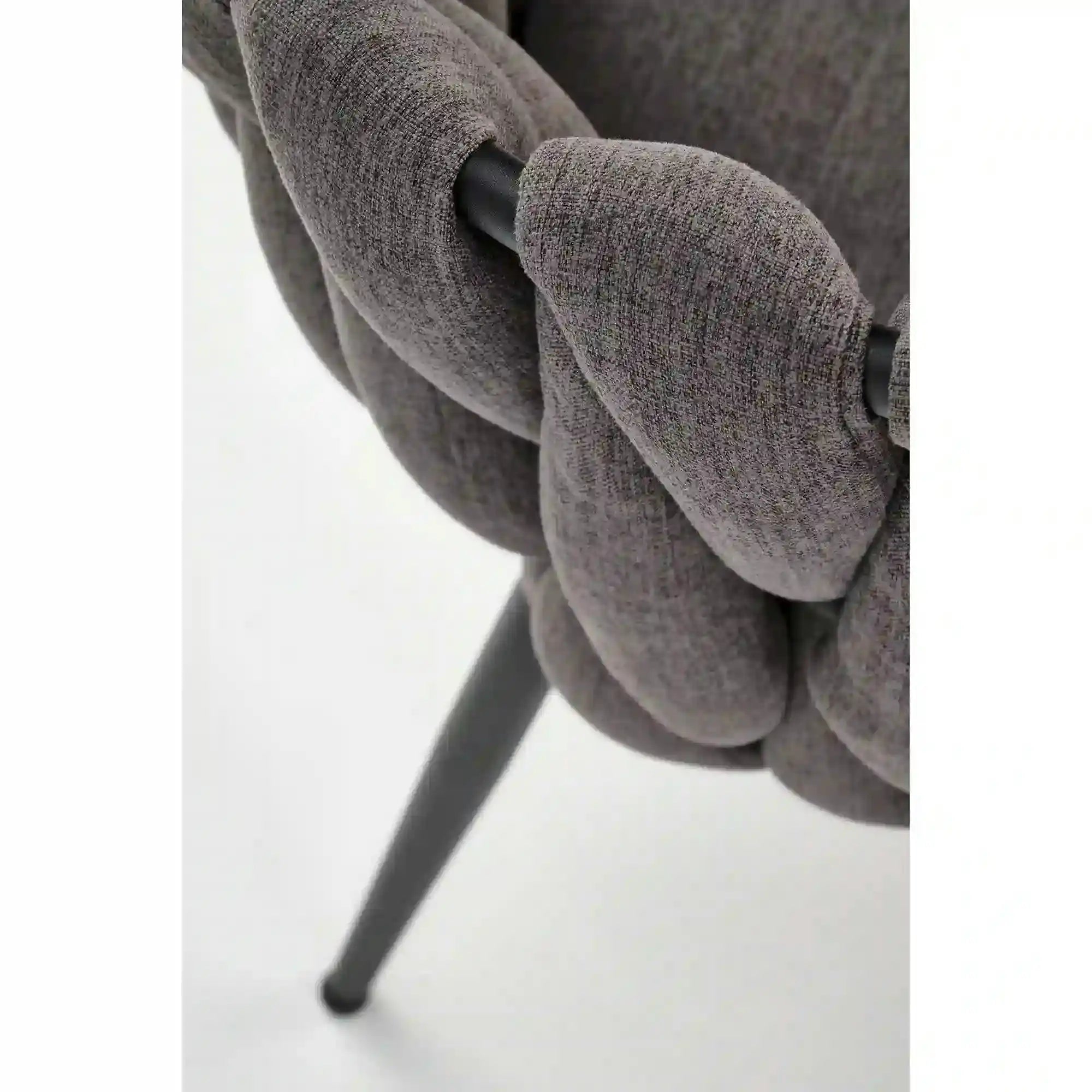 Scaun dining modern K516, gri/negru, stofa/otel, 57x60x79 cm