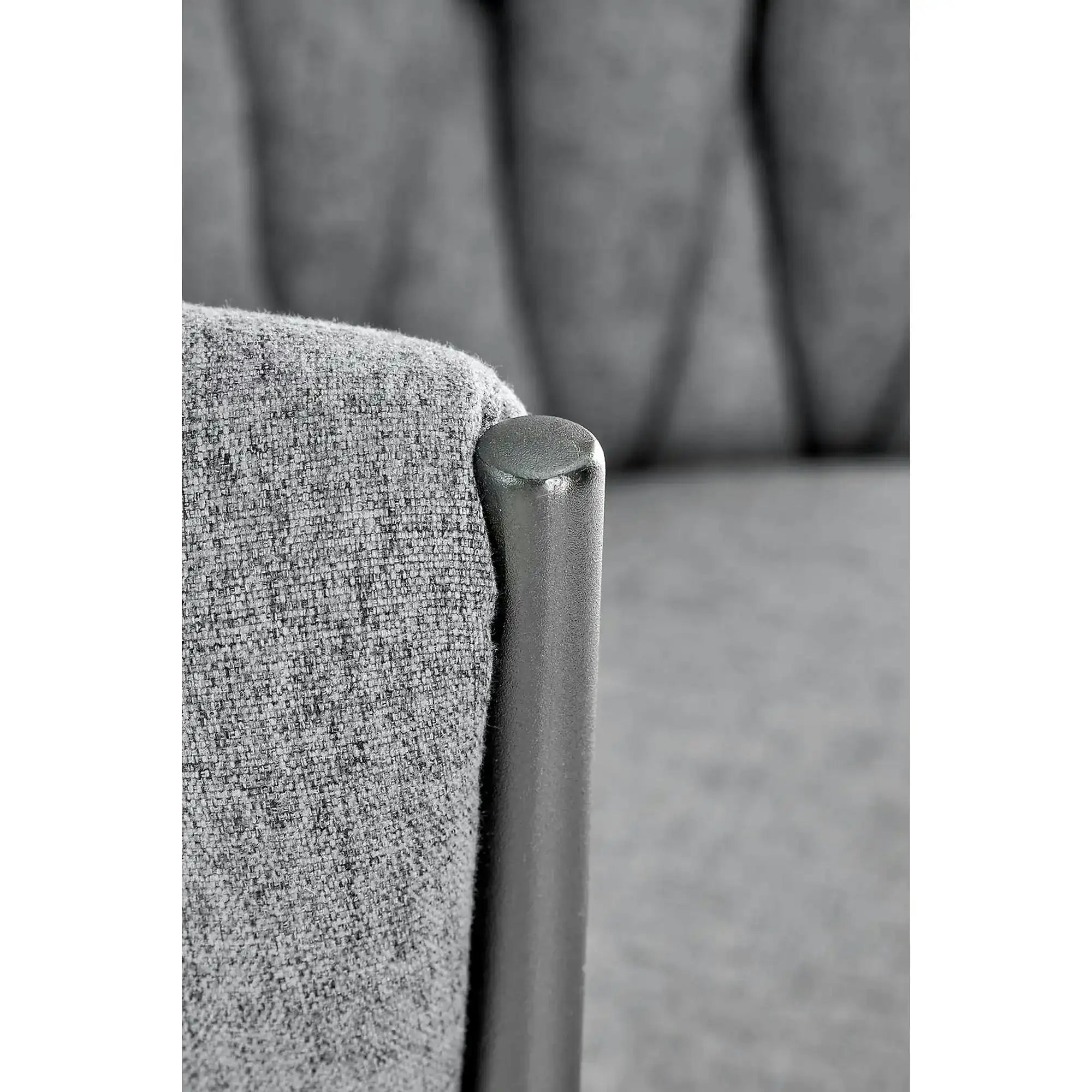 Scaun dining modern K516, gri/negru, stofa/otel, 57x60x79 cm