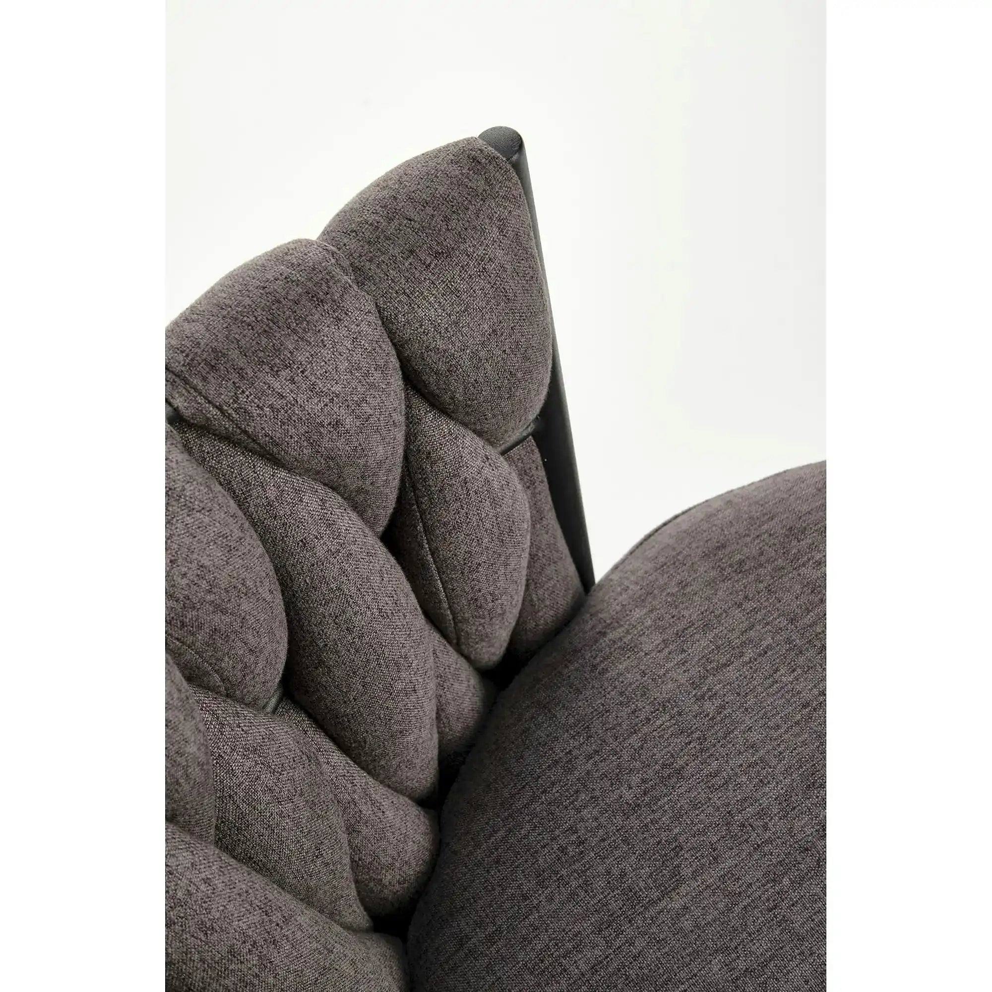 Scaun dining modern K516, gri/negru, stofa/otel, 57x60x79 cm