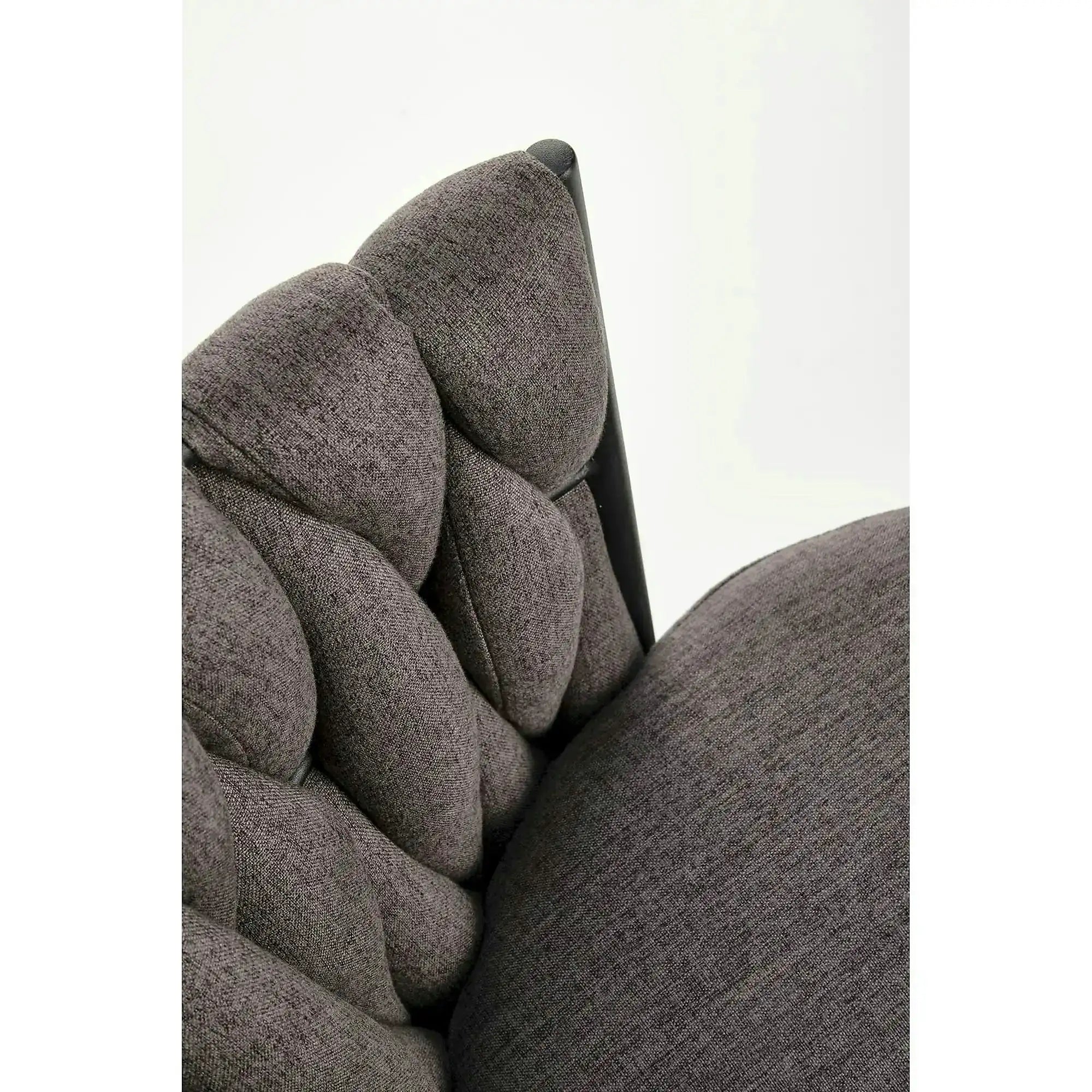 Scaun dining modern K516, gri/negru, stofa/otel, 57x60x79 cm