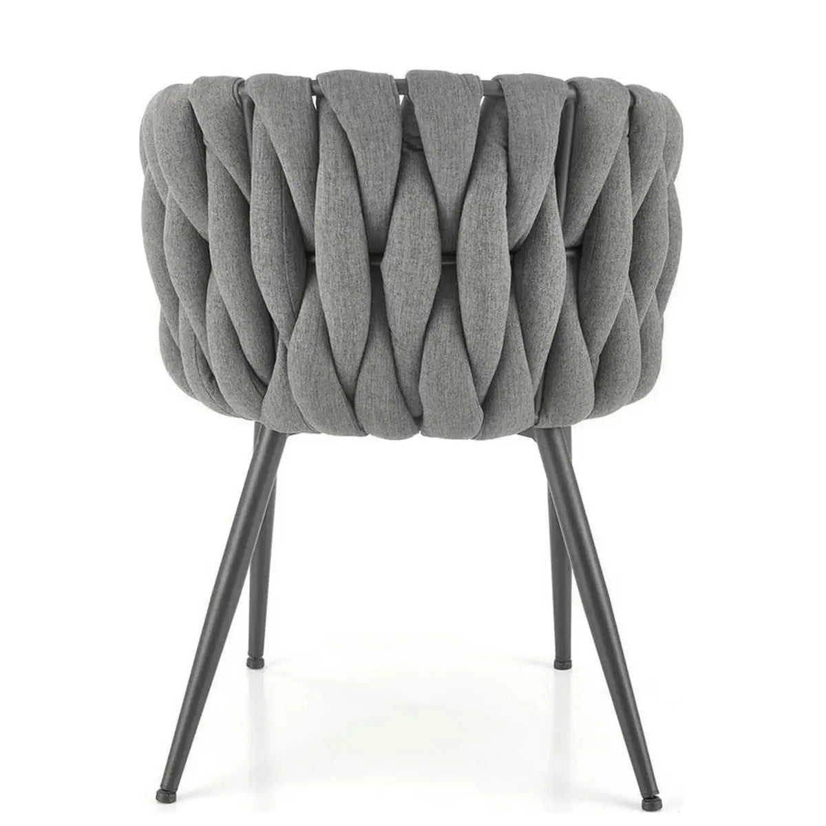 Scaun dining modern K516, gri/negru, stofa/otel, 57x60x79 cm