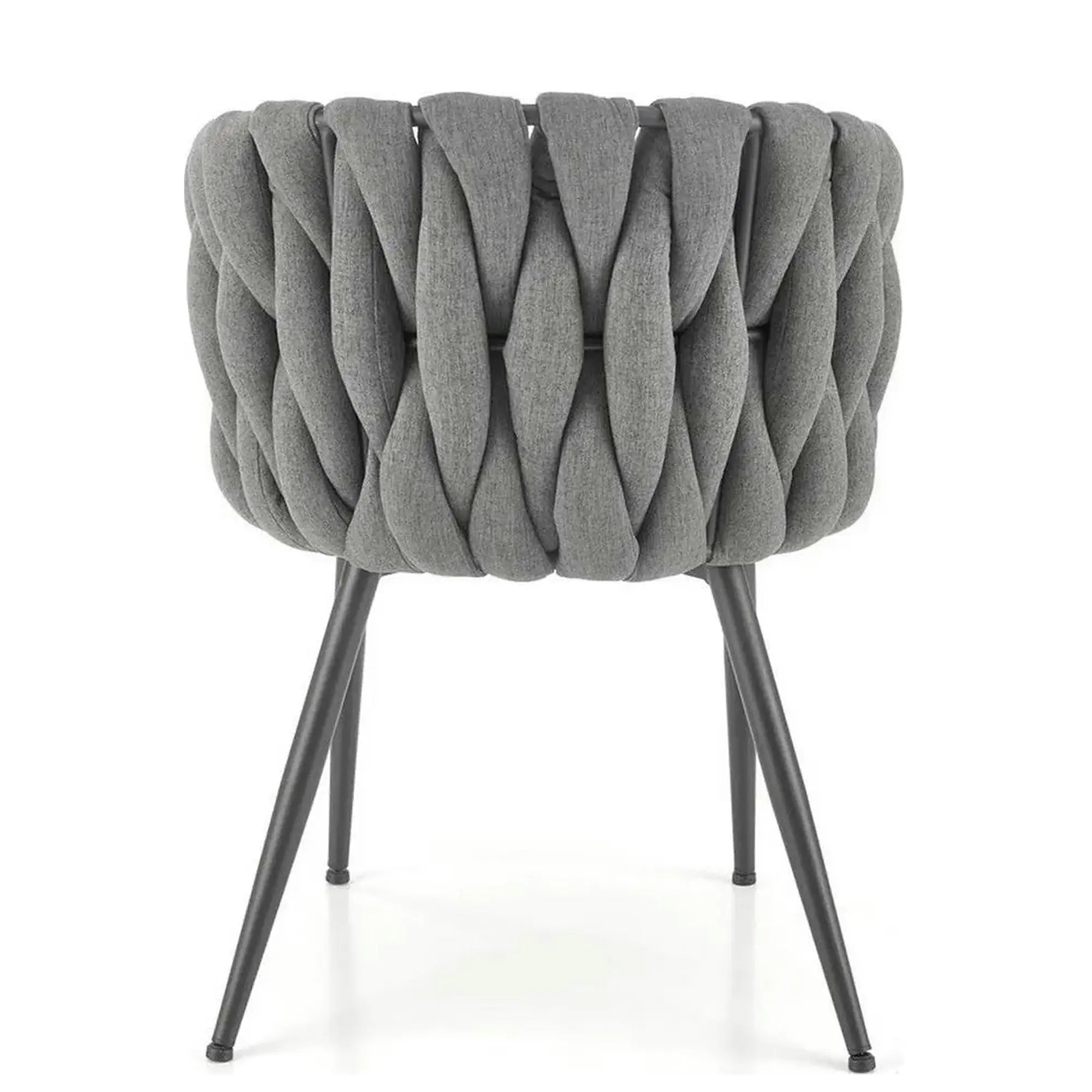 Scaun dining modern K516, gri/negru, stofa/otel, 57x60x79 cm