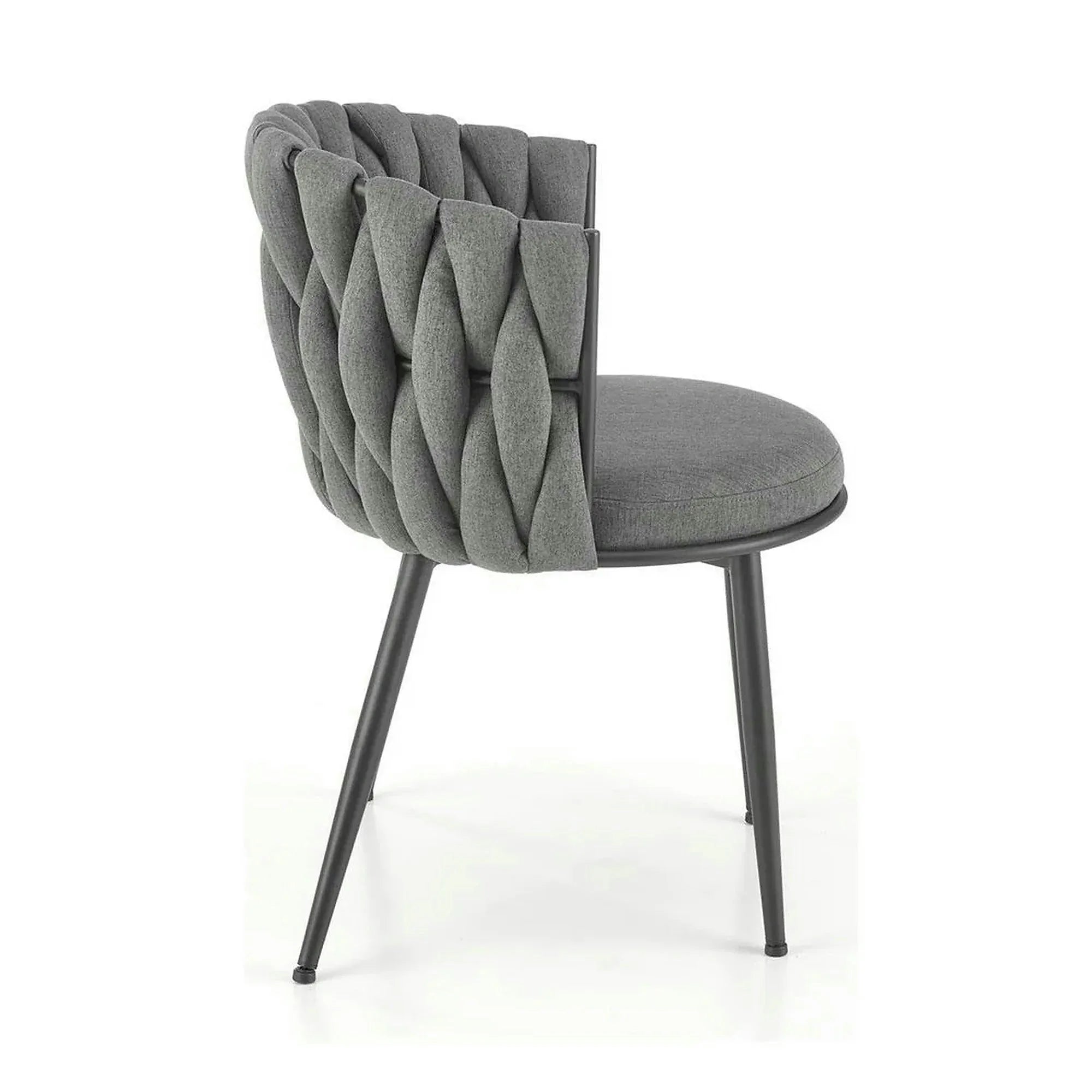 Scaun dining modern K516, gri/negru, stofa/otel, 57x60x79 cm