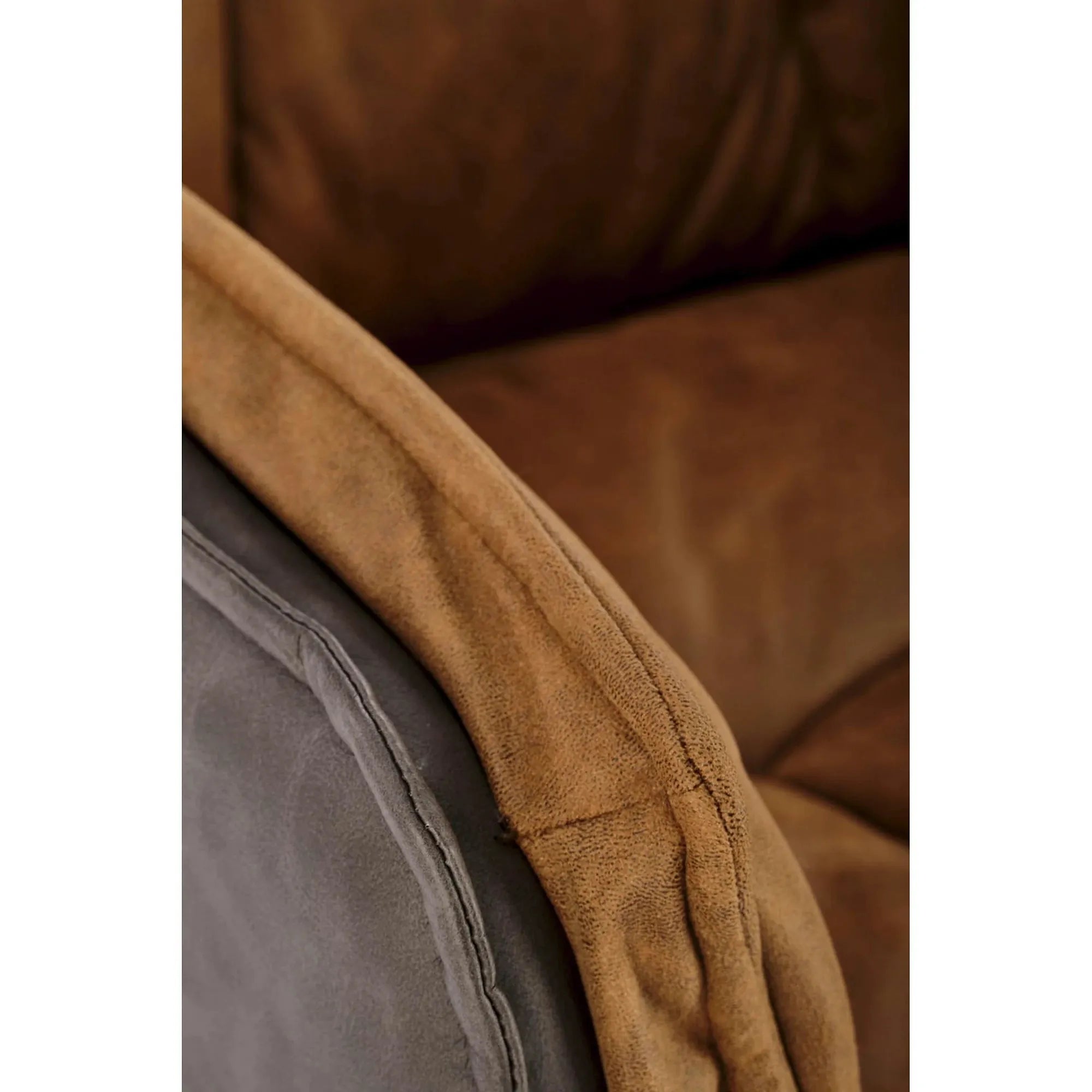 Scaun dining modern K523, maro/negru, stofa/piele ecologica, 61x61x85 cm