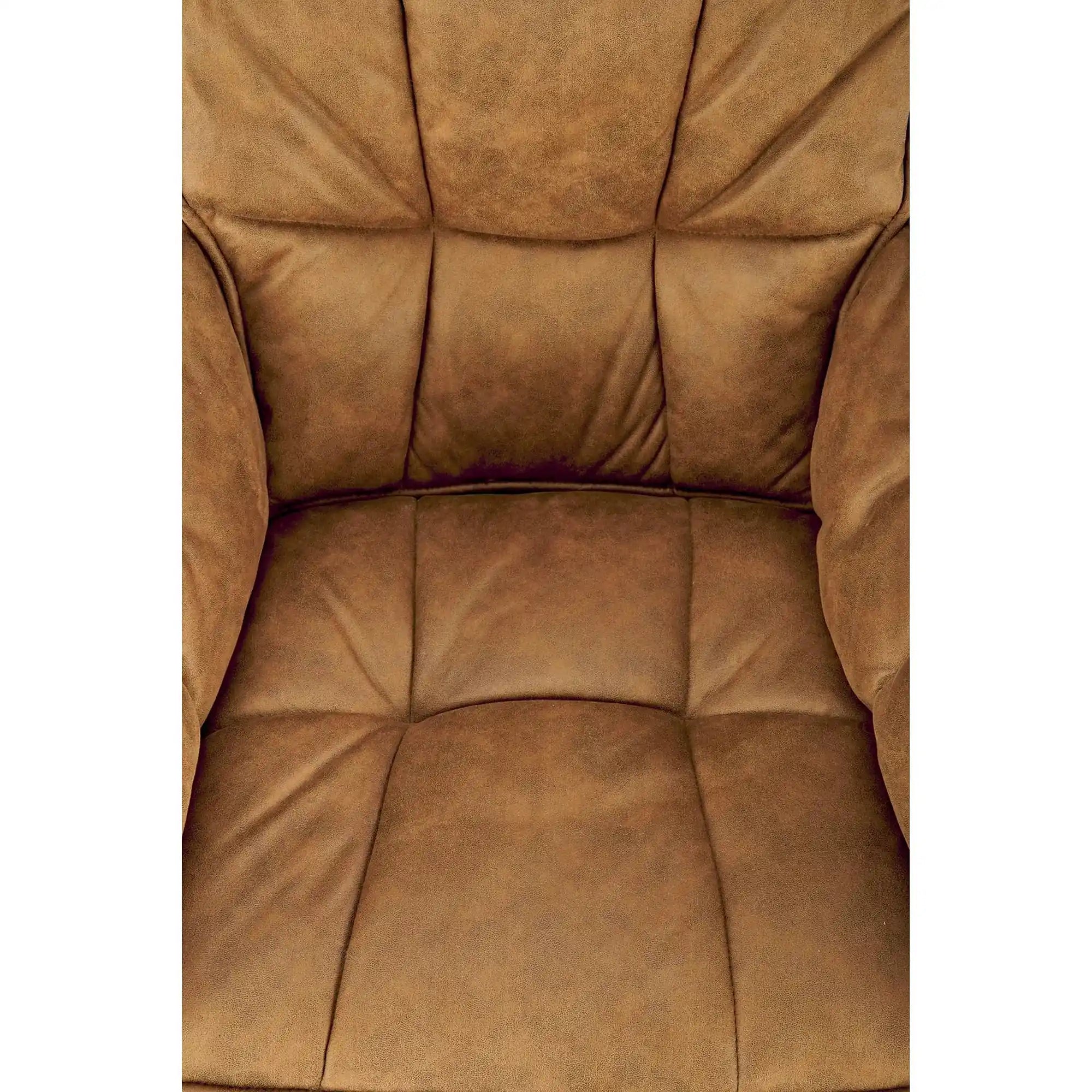 Scaun dining modern K523, maro/negru, stofa/piele ecologica, 61x61x85 cm