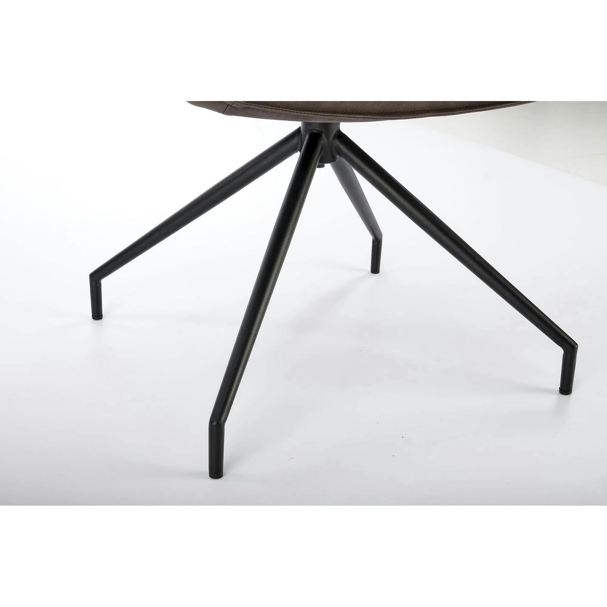 Scaun dining modern K523, maro/negru, stofa/piele ecologica, 61x61x85 cm