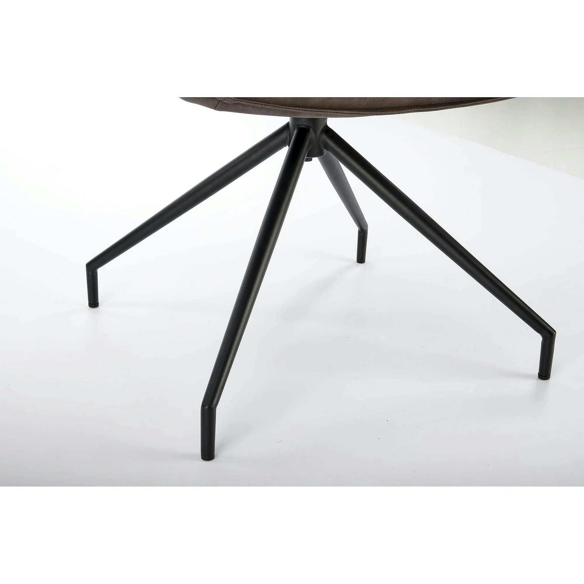 Scaun dining modern K523, maro/negru, stofa/piele ecologica, 61x61x85 cm