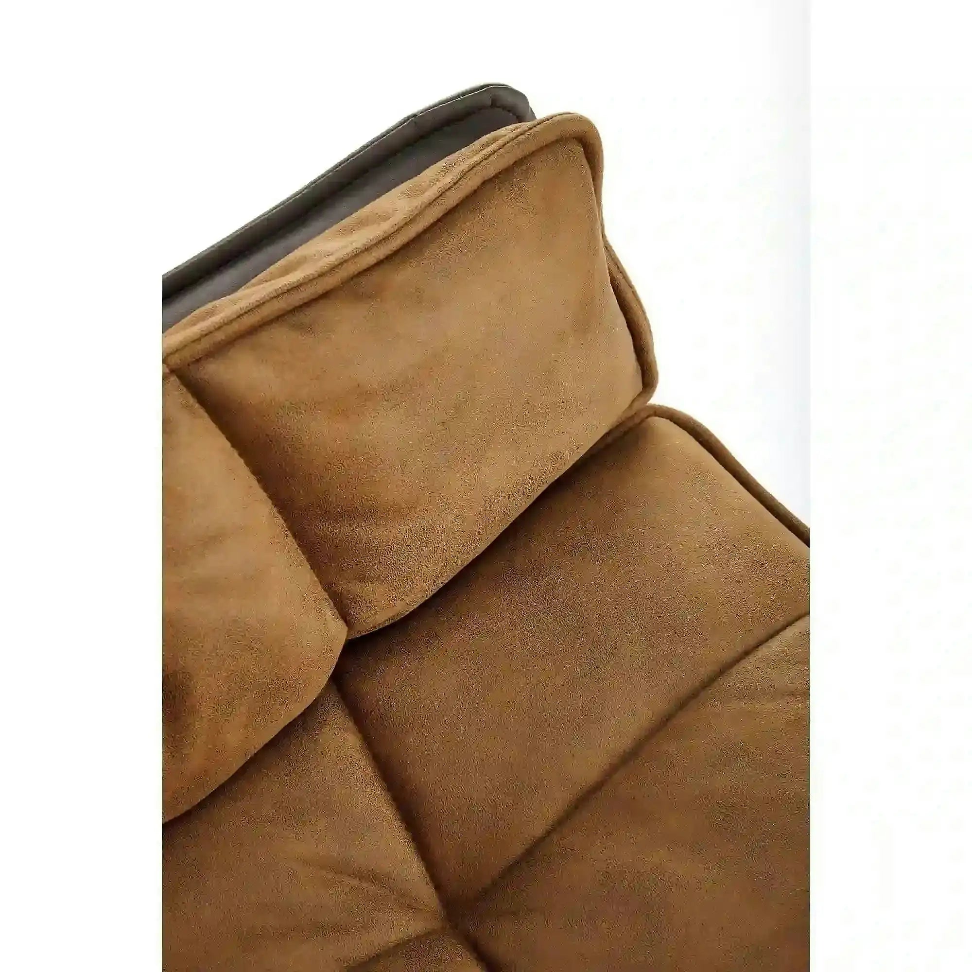 Scaun dining modern K523, maro/negru, stofa/piele ecologica, 61x61x85 cm