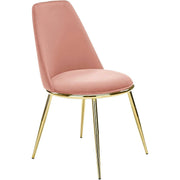 Scaun dining roz K460, stofa catifelata/metal, 49x54x84 cm