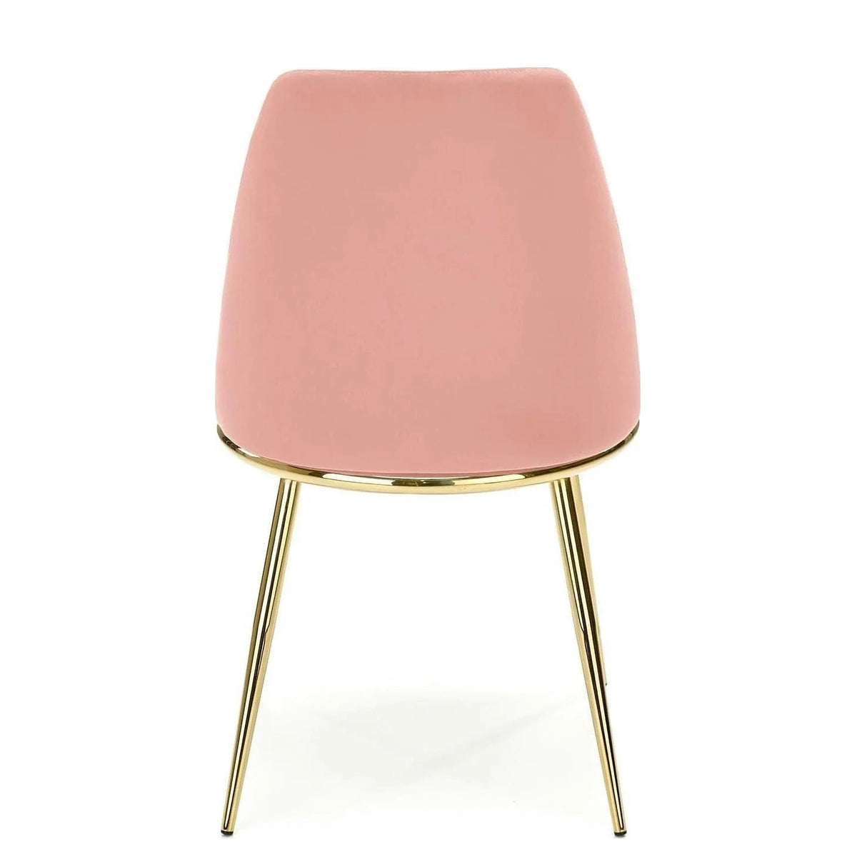 Scaun dining roz K460, stofa catifelata/metal, 49x54x84 cm