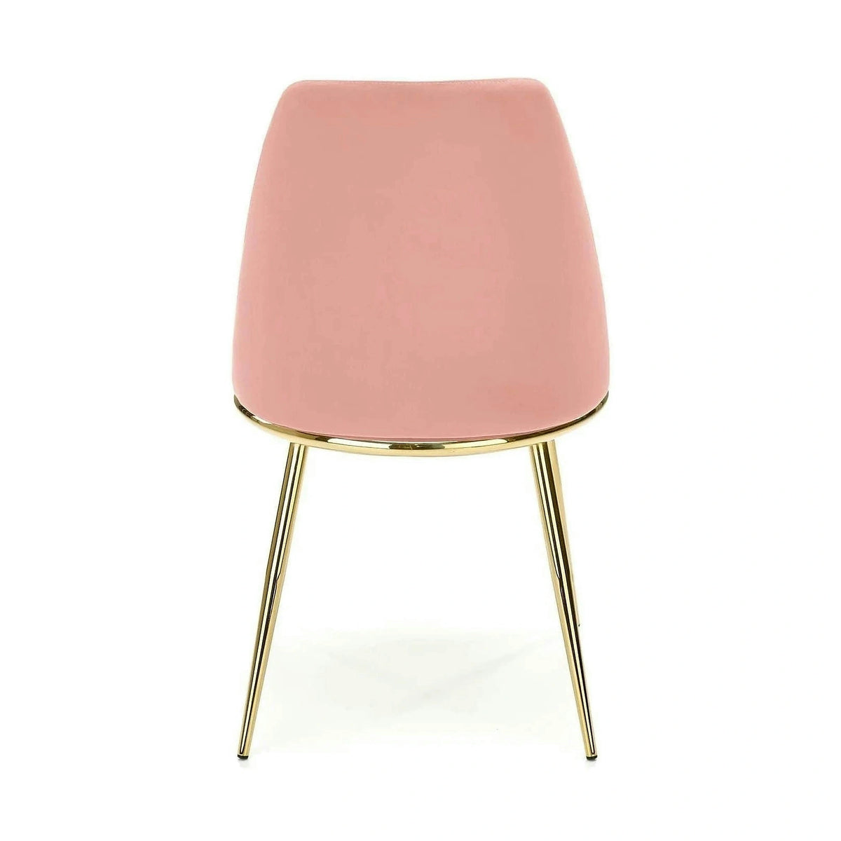 Scaun dining roz K460, stofa catifelata/metal, 49x54x84 cm