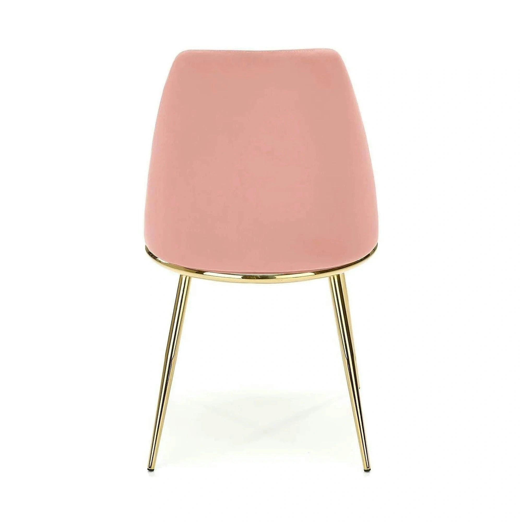 Scaun dining roz K460, stofa catifelata/metal, 49x54x84 cm
