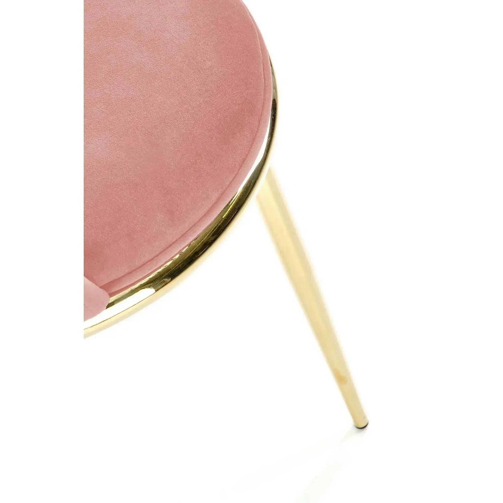 Scaun dining roz K460, stofa catifelata/metal, 49x54x84 cm