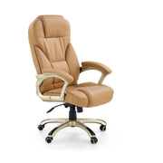 Scaun directorial DESMOND, bej, piele ecologica, 67x70x112/119 cm