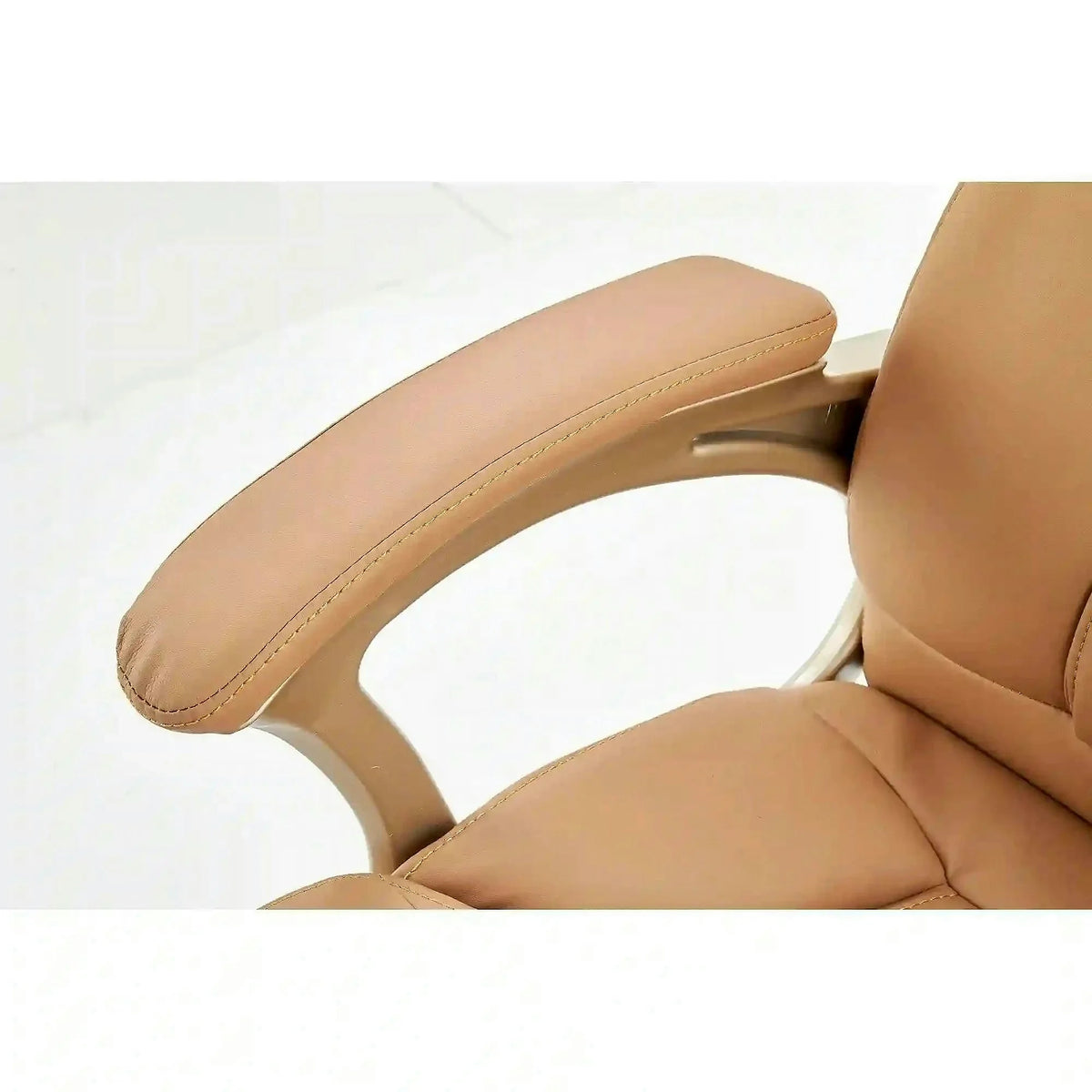 Scaun directorial DESMOND, bej, piele ecologica, 67x70x112/119 cm
