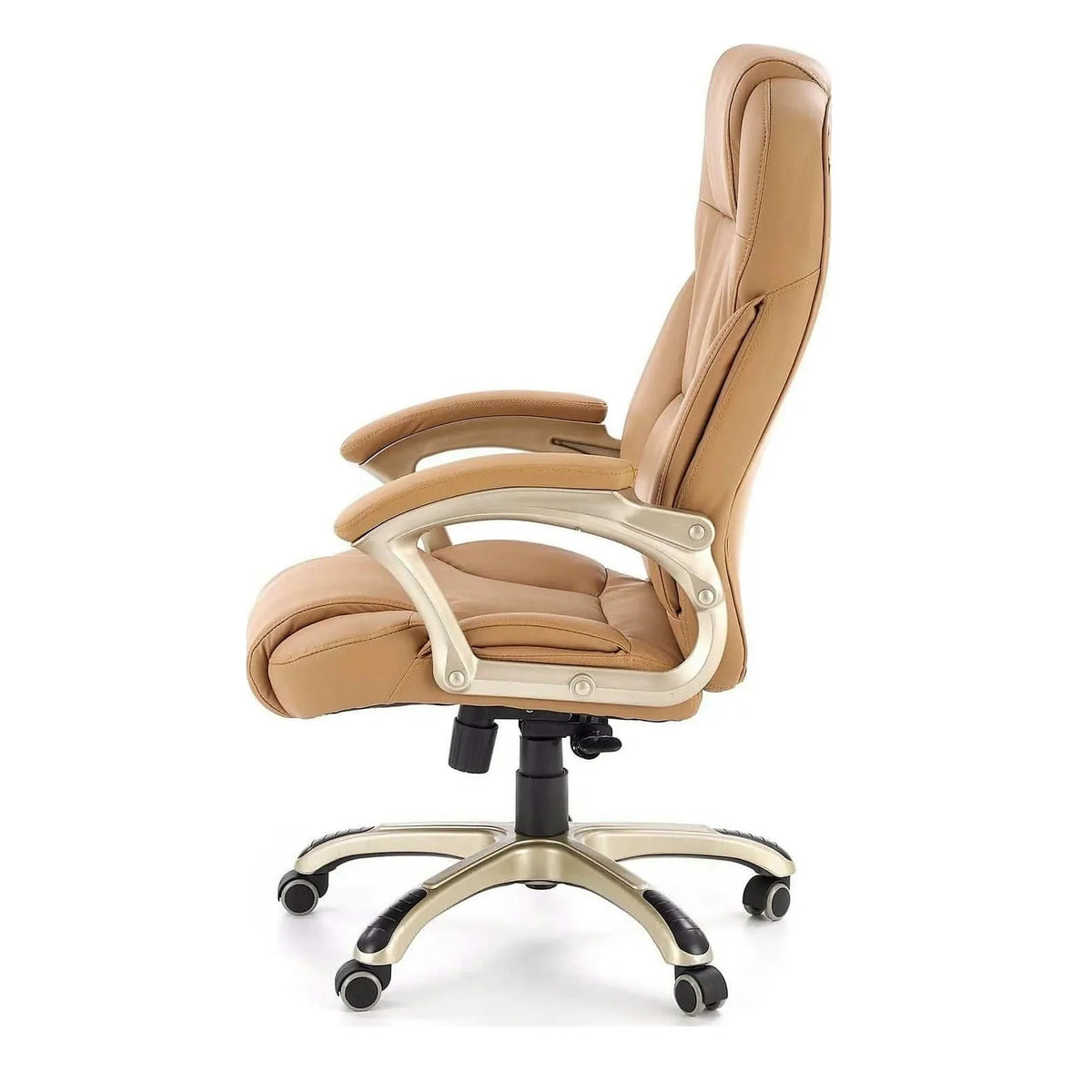 Scaun directorial DESMOND, bej, piele ecologica, 67x70x112/119 cm