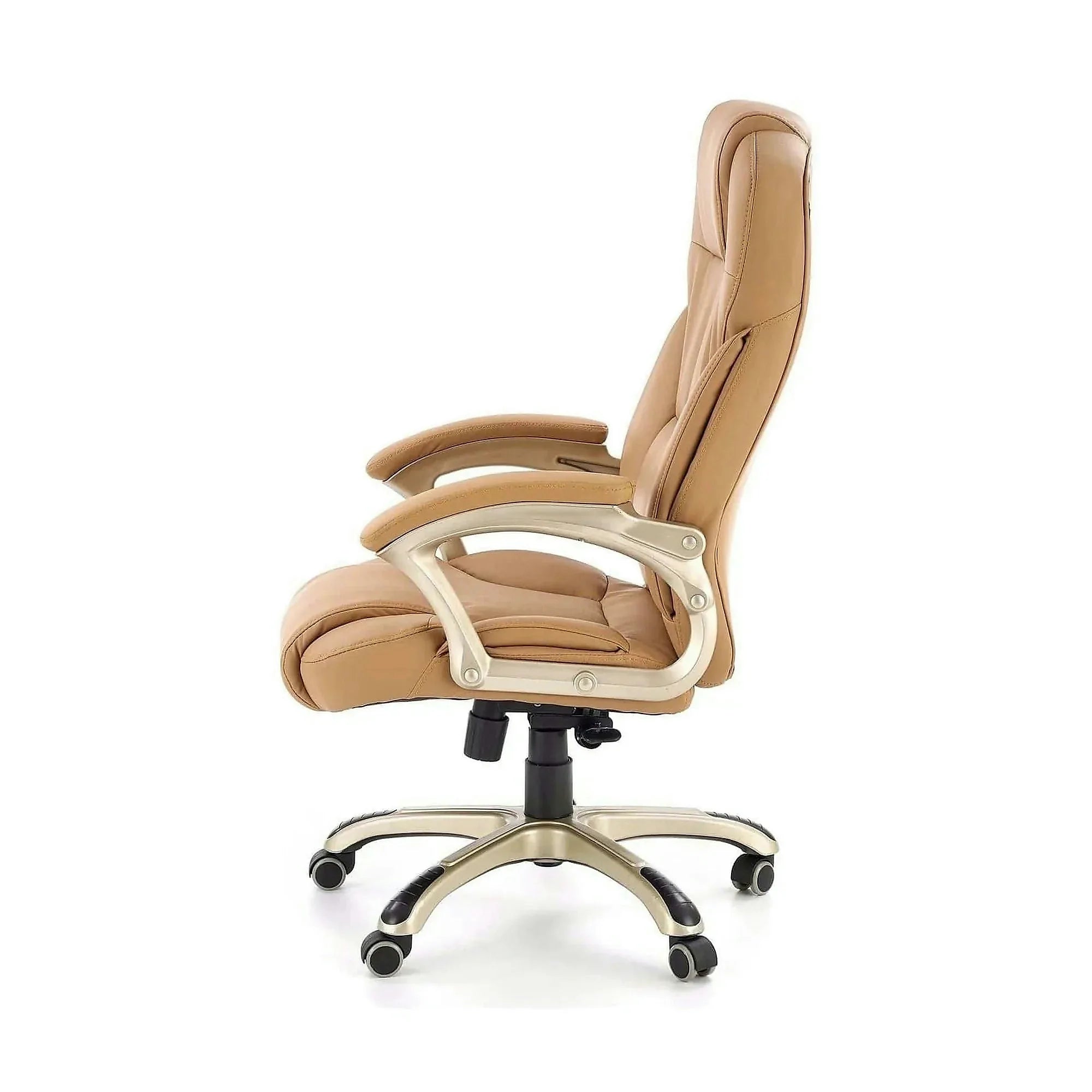 Scaun directorial DESMOND, bej, piele ecologica, 67x70x112/119 cm