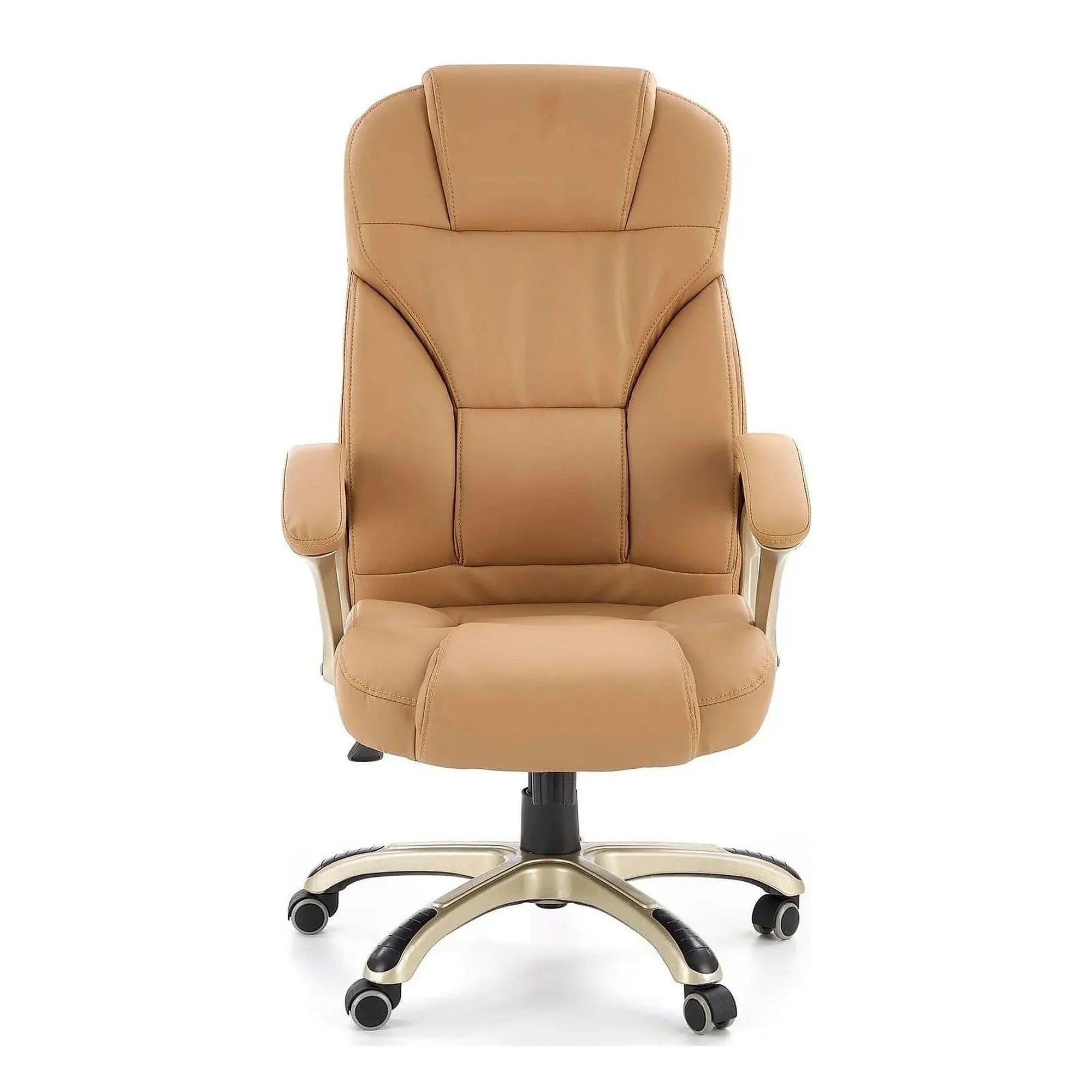 Scaun directorial DESMOND, bej, piele ecologica, 67x70x112/119 cm
