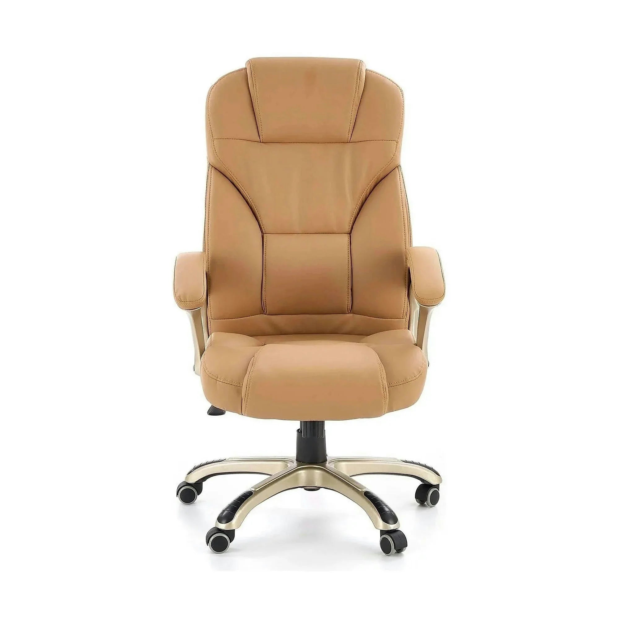 Scaun directorial DESMOND, bej, piele ecologica, 67x70x112/119 cm
