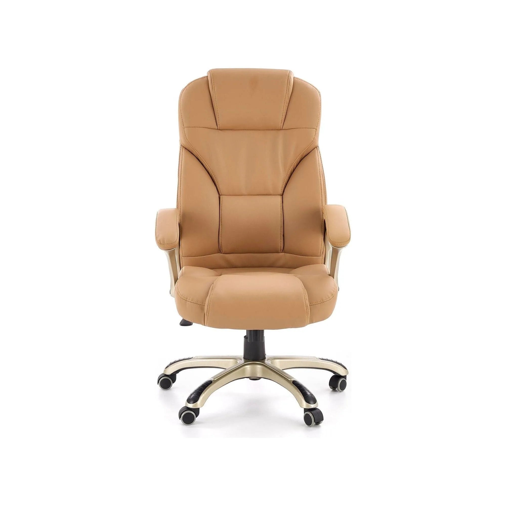 Scaun directorial DESMOND, bej, piele ecologica, 67x70x112/119 cm