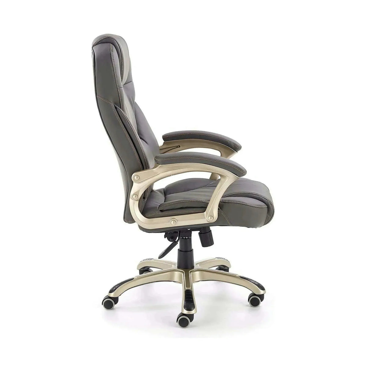 Scaun directorial DESMOND, gri, piele ecologica/cauciuc, 67x70x112/119 cm
