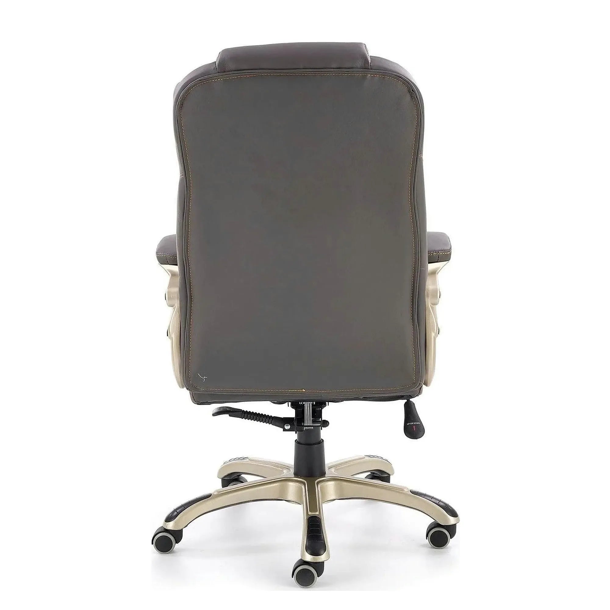 Scaun directorial DESMOND, gri, piele ecologica/cauciuc, 67x70x112/119 cm