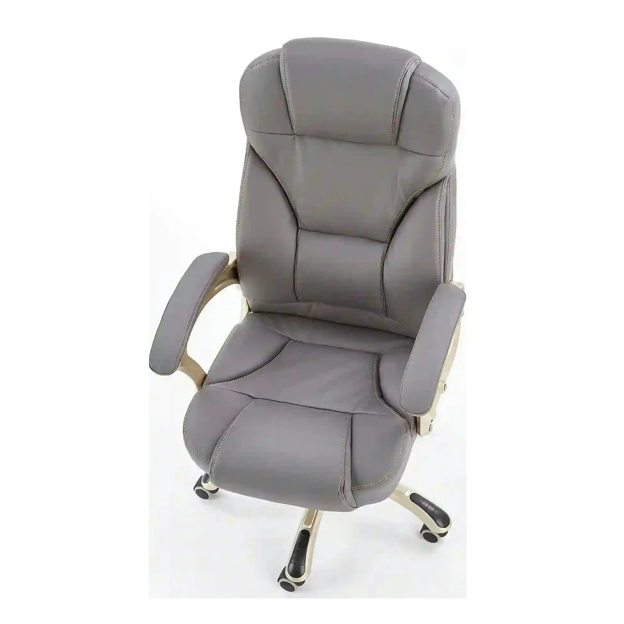 Scaun directorial DESMOND, gri, piele ecologica/cauciuc, 67x70x112/119 cm