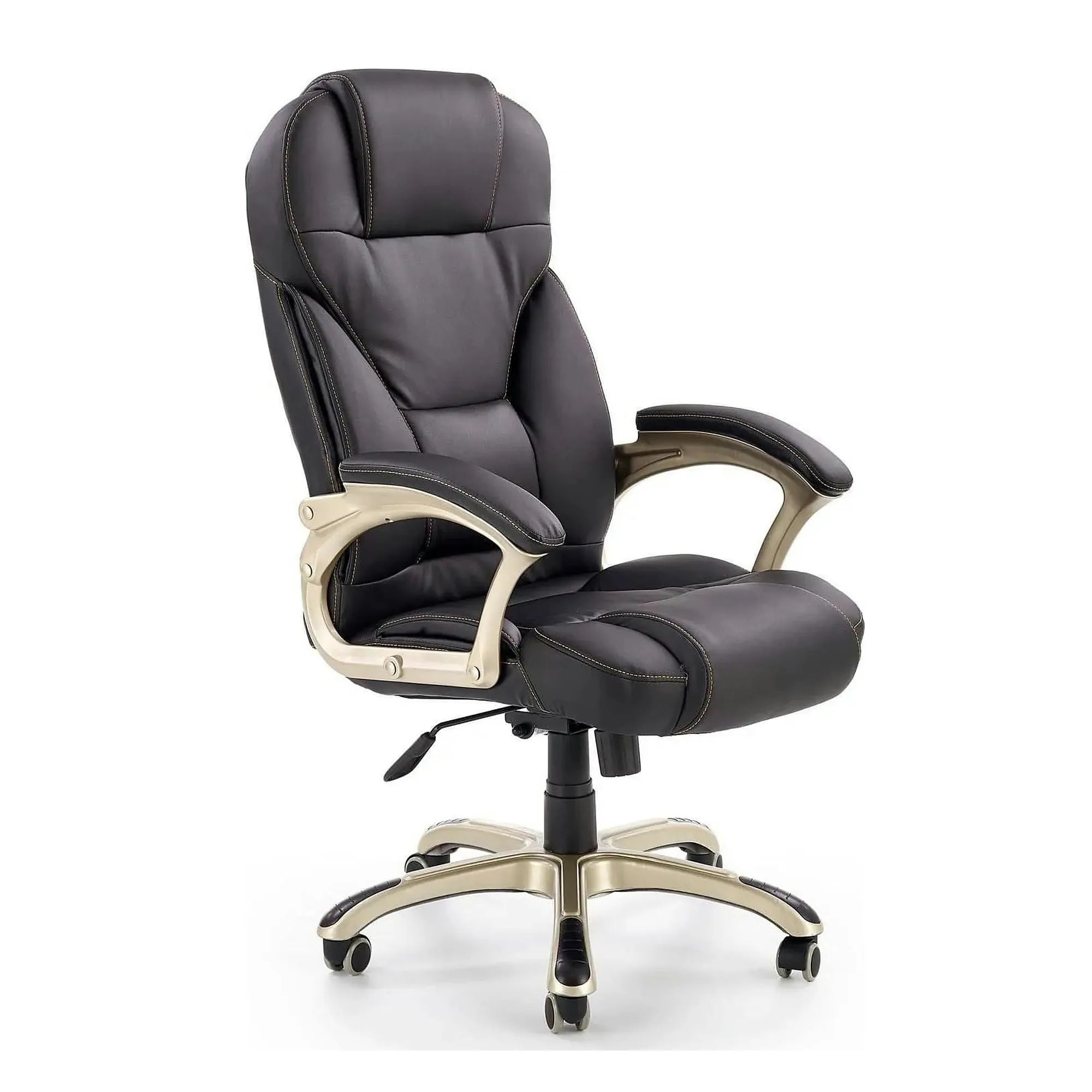 Scaun directorial DESMOND, negru, piele ecologica, 67x70x112/119 cm