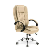 Scaun directorial RELAX, bej, piele ecologica, 64x75x110/118 cm
